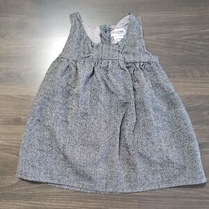 Genuine Kids OshKosh Baby Girl  Glitter Jumper Lined Gray Dress Gray  18M